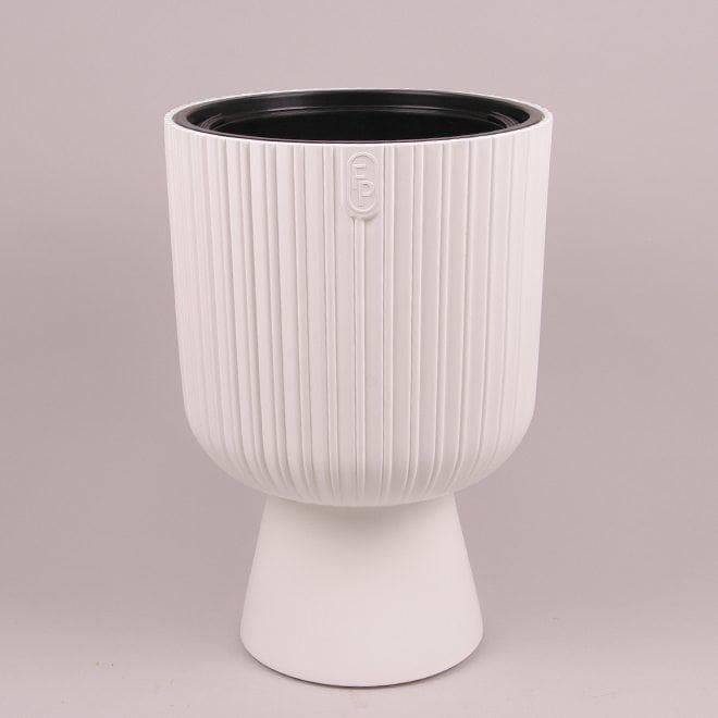 Горшок пластмассовый с вкладом Flora Keli Mika 29 см 84172 Белый (DR015281)