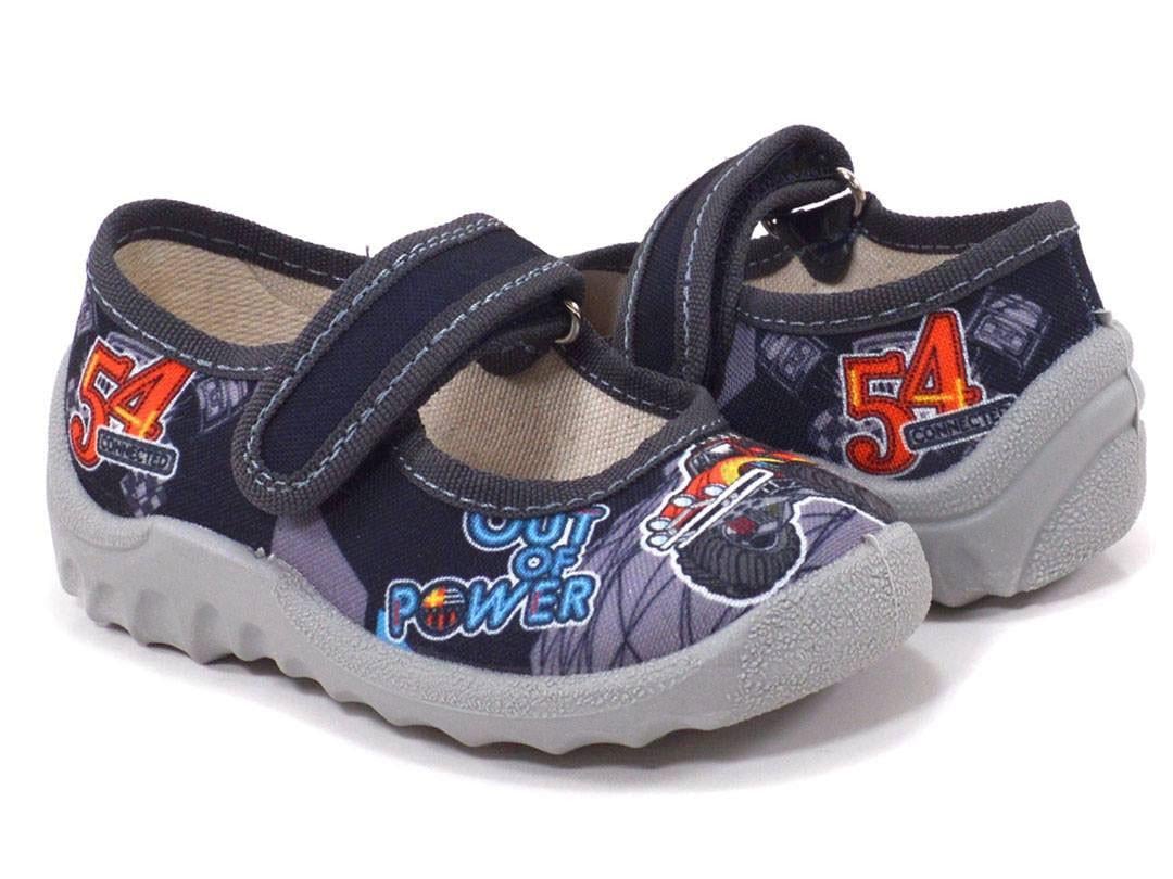 Тапочки для хлопчиків Waldi 360-158/22 на липучках р. 22 Сірий