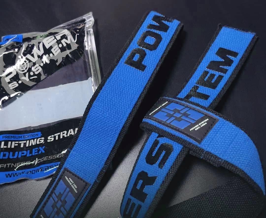 Лямки для тяги Power System PS-3401 Lifting Straps Duplex Black/Blue (21398858) - фото 3