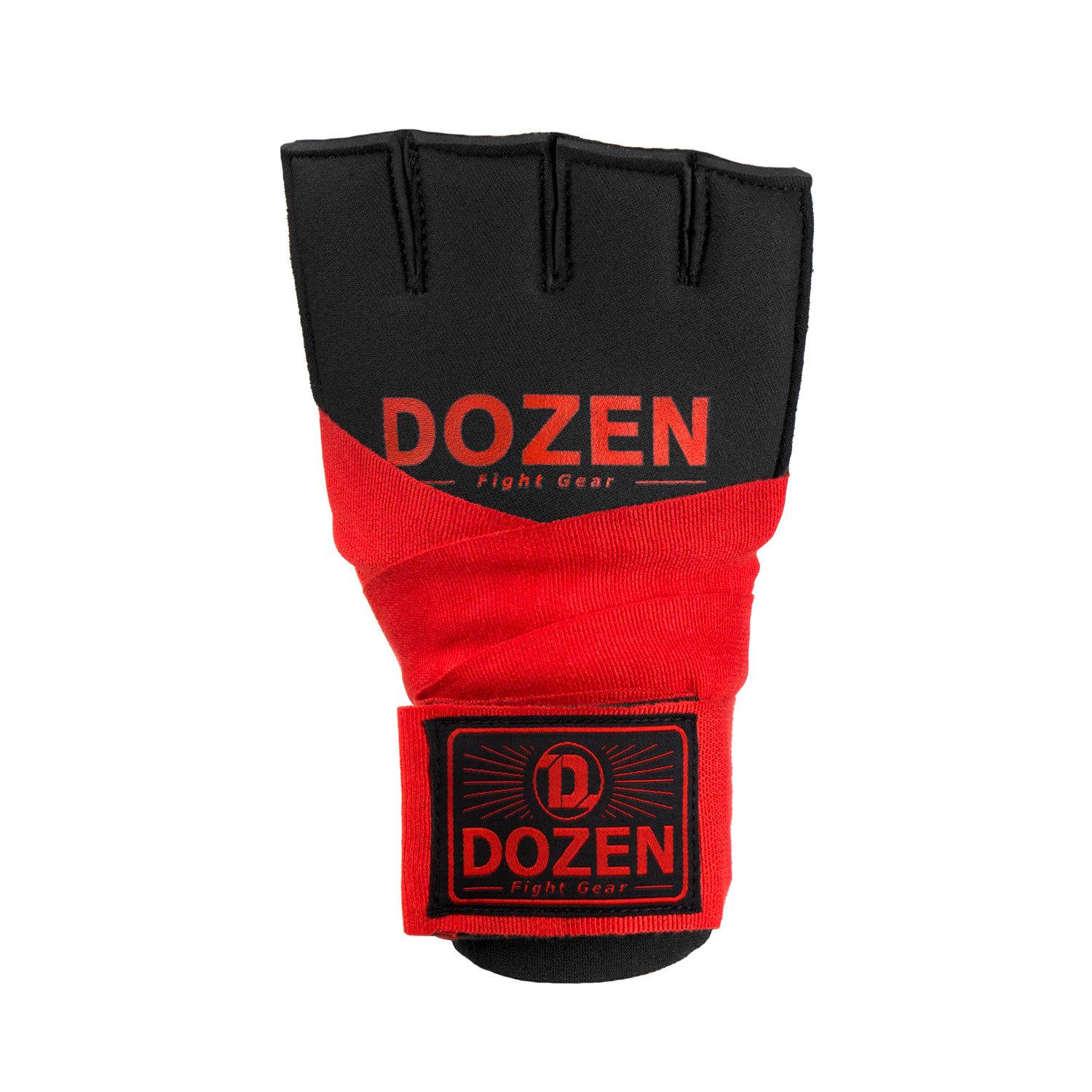 Бинты-перчатки Dozen Prime Gel Inner Speed Wraps L/XL Черно-красный - фото 3