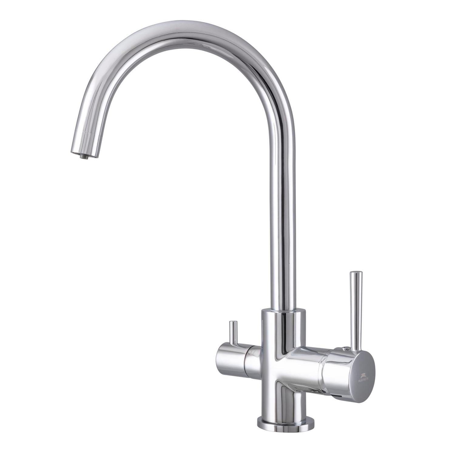 Змішувач для кухні Rubineta Ultra 32 двоважільний Хром (U32008)