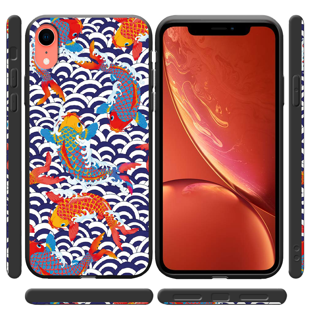 Чехол Boxface iPhone XR Koi Fish Черный силикон (35417-up2477-38739) - фото 2