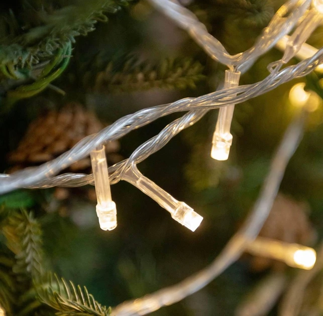 Гірлянда UKC 100 LED прозорий шнур Теплий Білий (2416306438) - фото 3 Гірлянда UKC 100 LED прозорий шнур Теплий Білий (2416306438) - фото 3