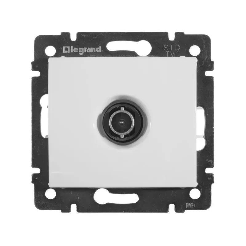 Розетка TV одинарная Legrand Valena подключение звезда Белый (774429)