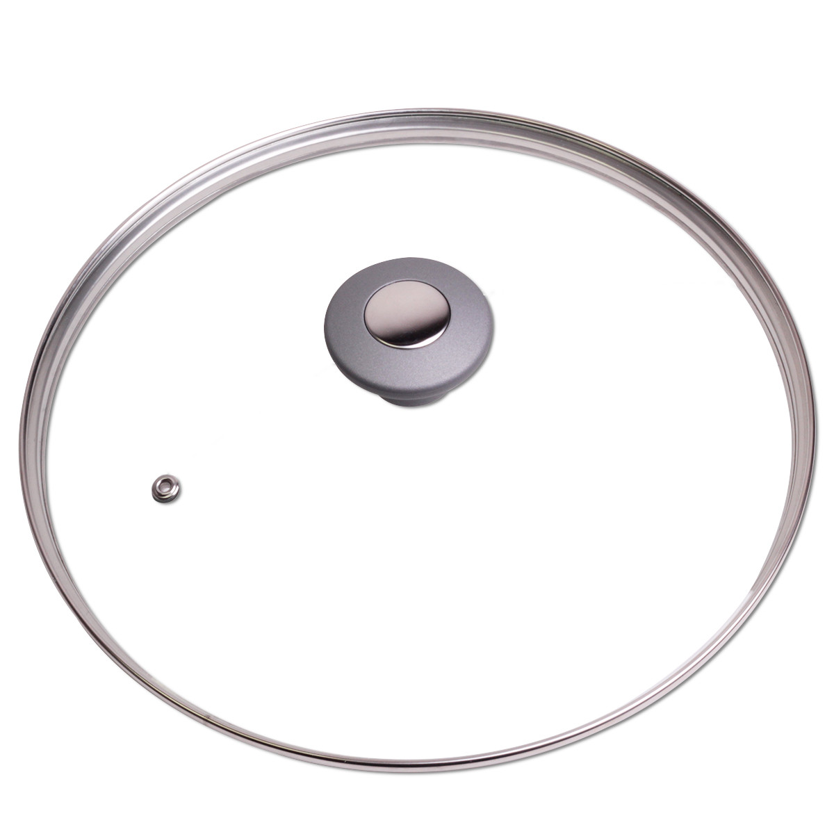 Крышка стеклянная Kamille KM-0825GR с металлическим ободком 26 см