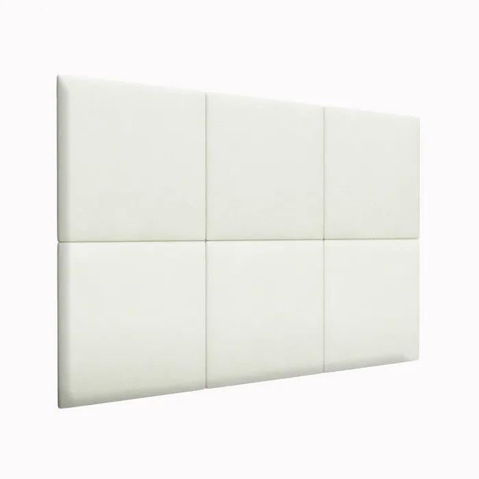 Изголовье модульное мягкое бархатное для кровати из велюра 120x80x4 см Белый (87157/1unk)