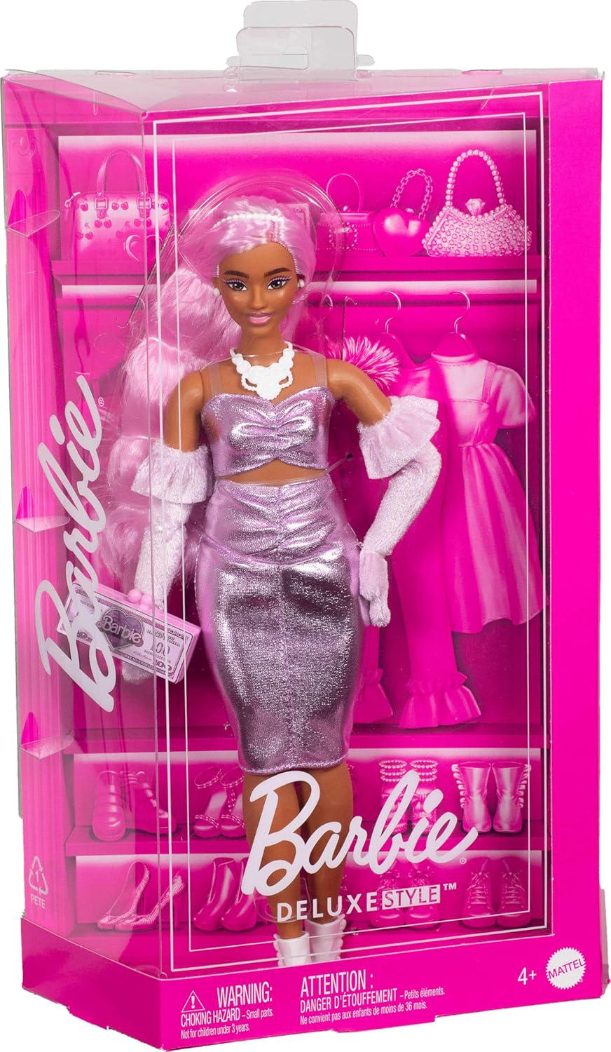 Кукла Barbie Deluxe style Barbiecore Модница в платье (HYV25)
