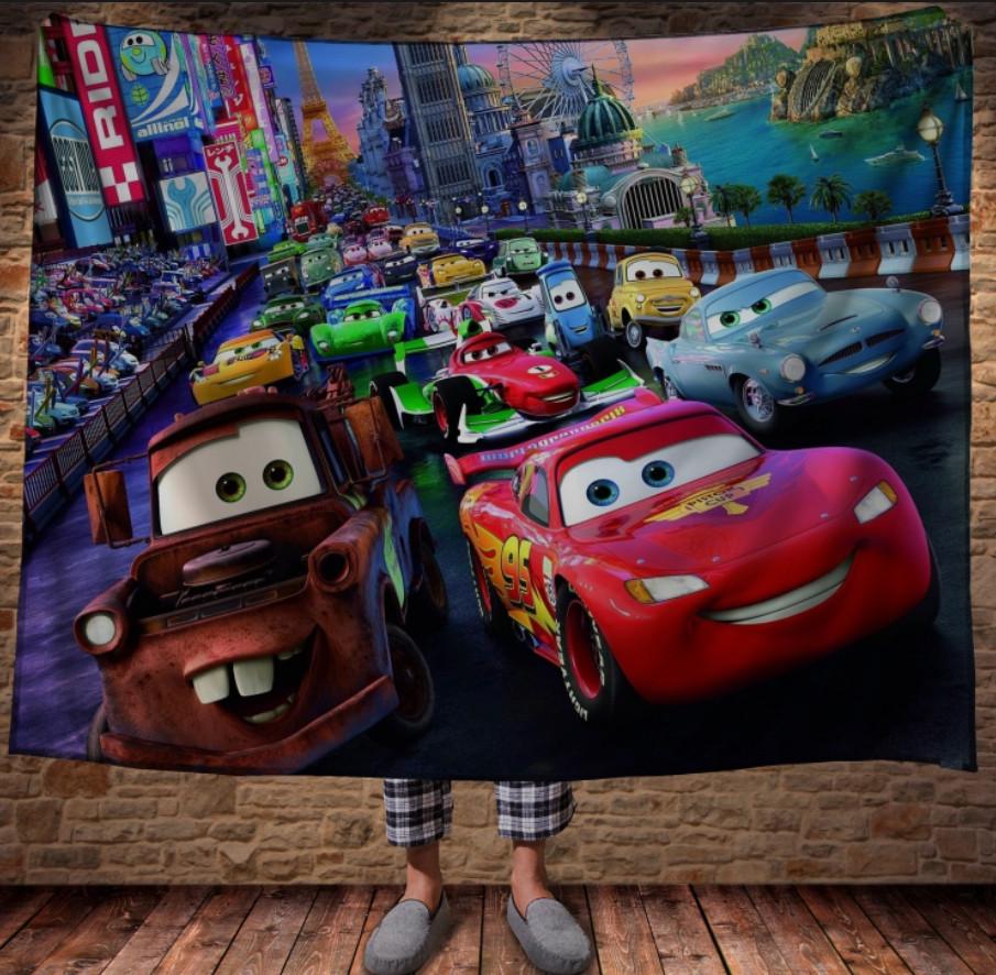 Плед с 3D принтом Тачки на дороге 150x200 см (epi_0117)