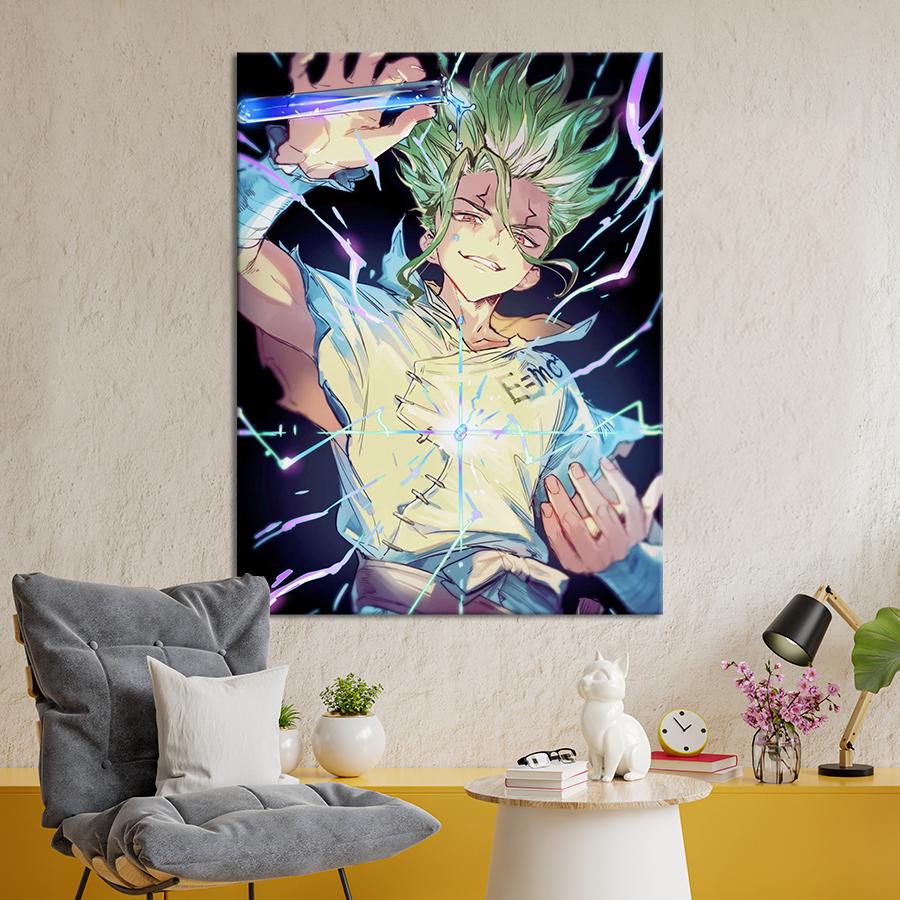 Настенний декор Герой аниме Доктор Стоун Сэнку Исигами 80x60 см (YA-52)