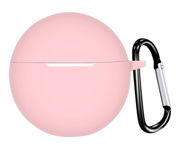 Чохол-накладка DK Silicone Candy Friendly з карабіном для Oppo Enco Buds 2 W14 Pink (016044) - фото 1