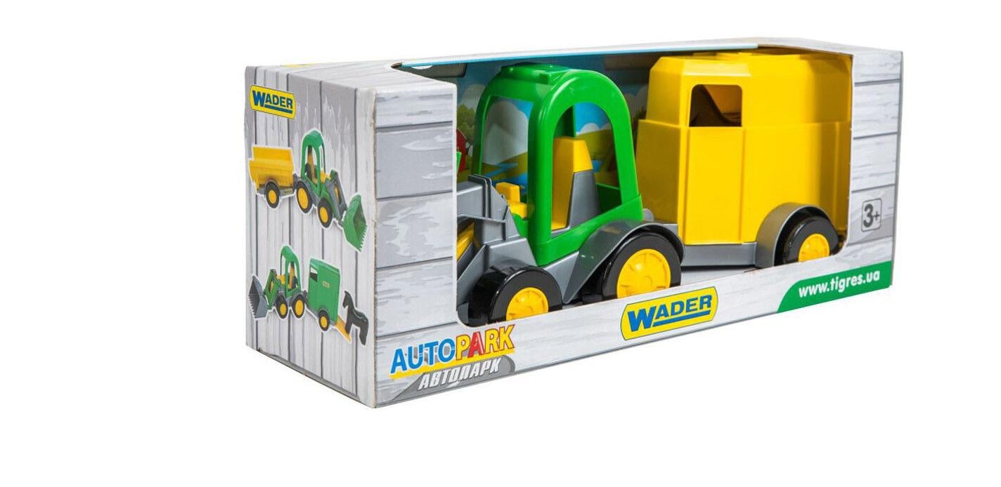 Трактор с прицепом Tigres Вид 2 Зеленый с желтым (39349) Трактор с прицепом Tigres Вид 2 Зеленый с желтым (39349)