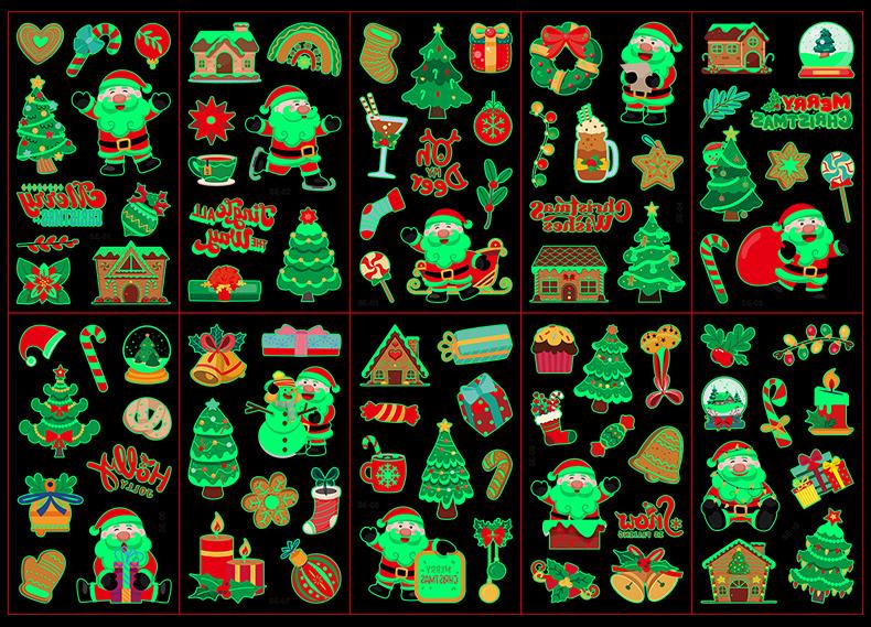 Набор светящихся тату Новый Год 10 листов (11066) Набор светящихся тату Новый Год 10 листов (11066)