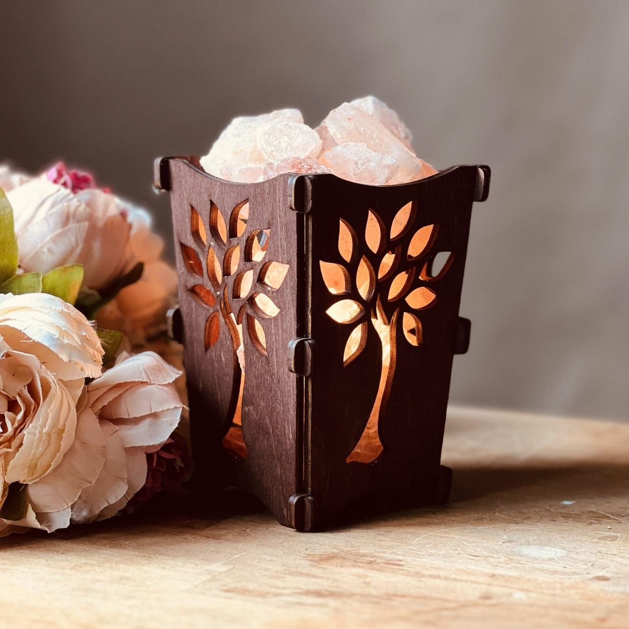 Соляная лампа Дерево из гималайской соли 1 кг (Д-bahmut-001/7) - фото 4