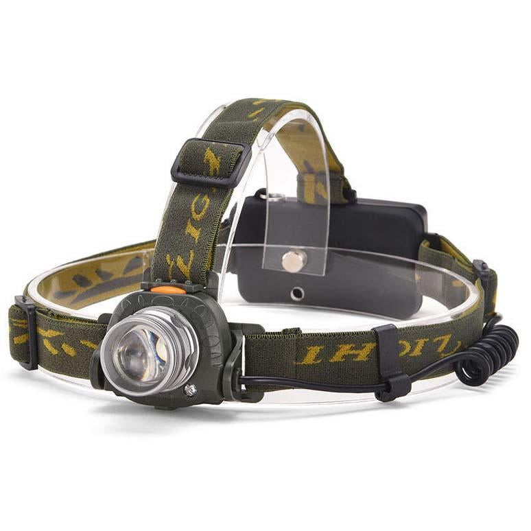 Ліхтар налобний 6614LM світлодіодний з датчиком руху Чорний