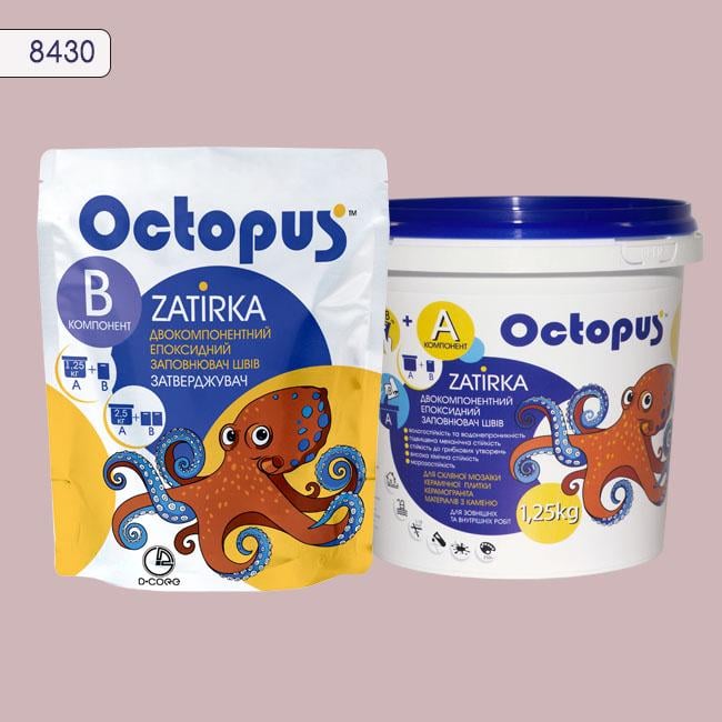 Затирка для плитки Octopus Zatirka 8430 эпоксидная 1,25 кг