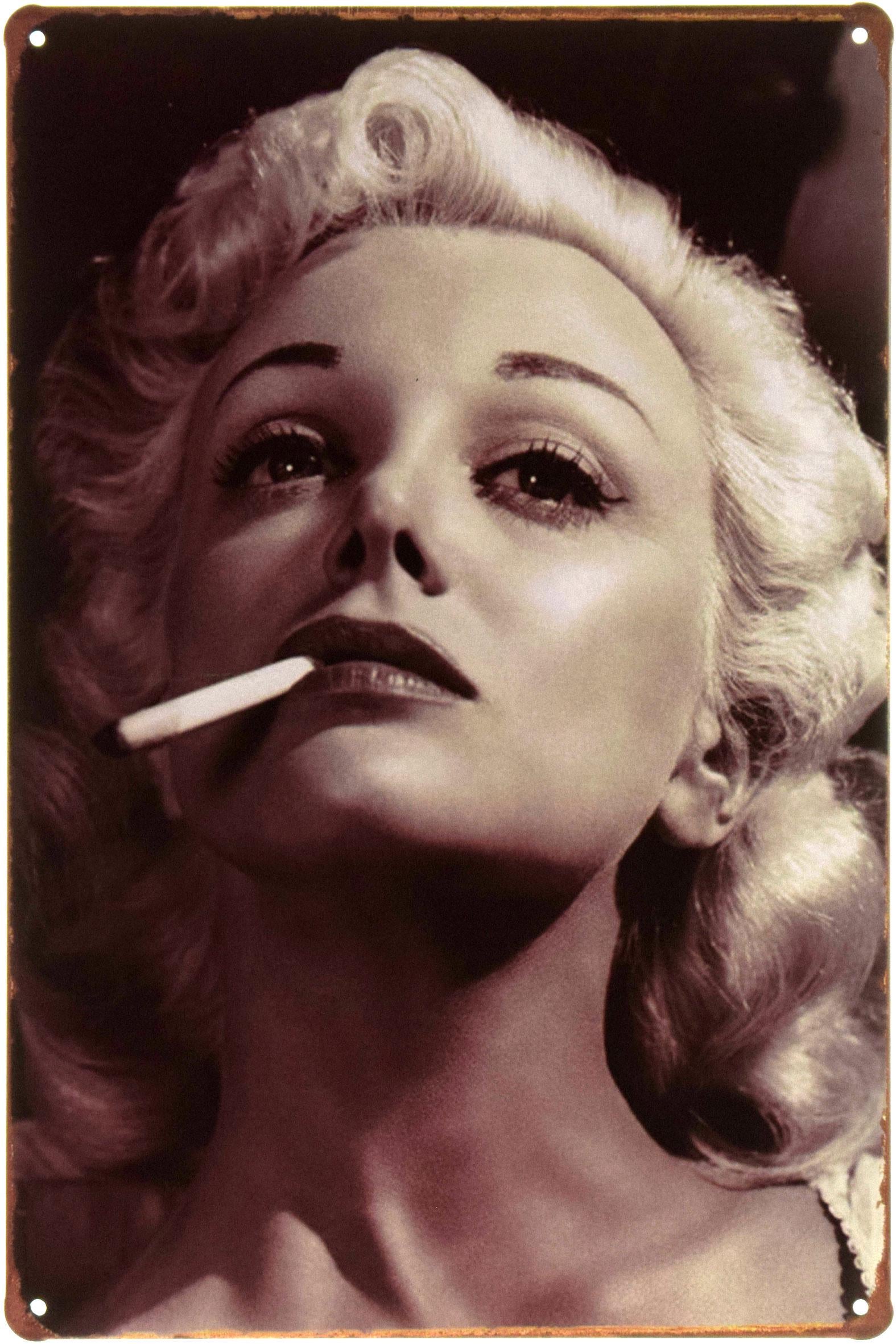 Табличка металева Мерілін Монро Цигарка/Marilyn Monroe 20x30 см