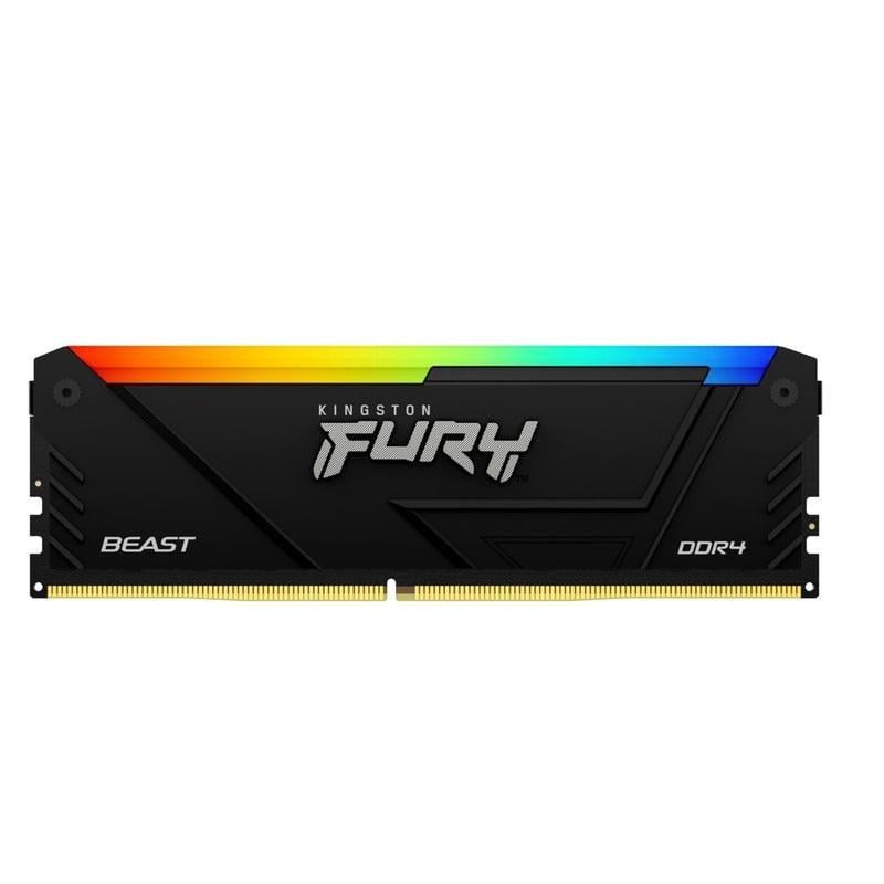 Оперативная память с RGB подсветкой Kingston Fury Beast 8 GB DDR4 3200 MHz для ПК (KF432C16BB2A/8WP)