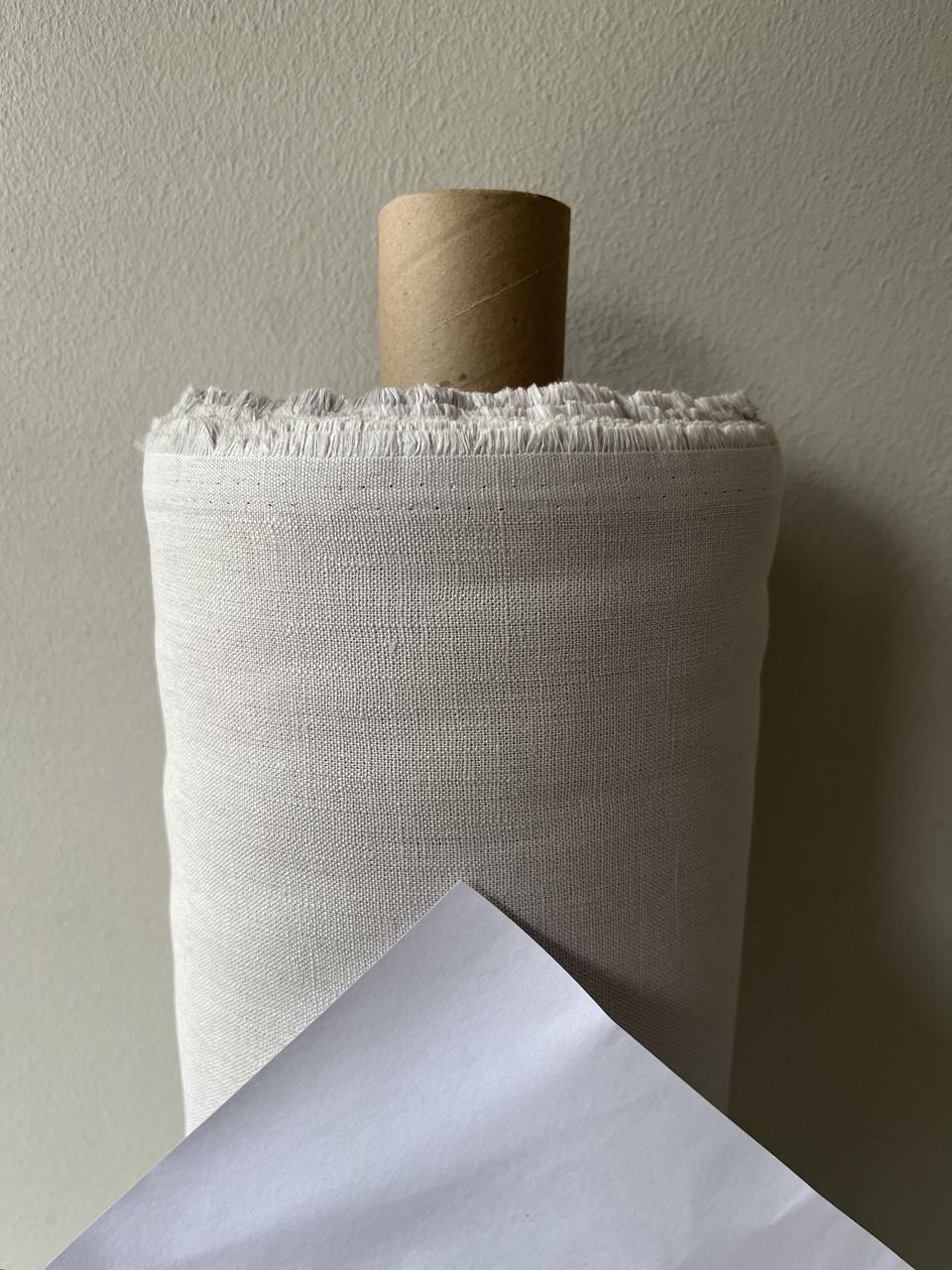 Ткань скатертная LINEN PLUS 100% лен 143 см 530 Светло-серый - фото 3