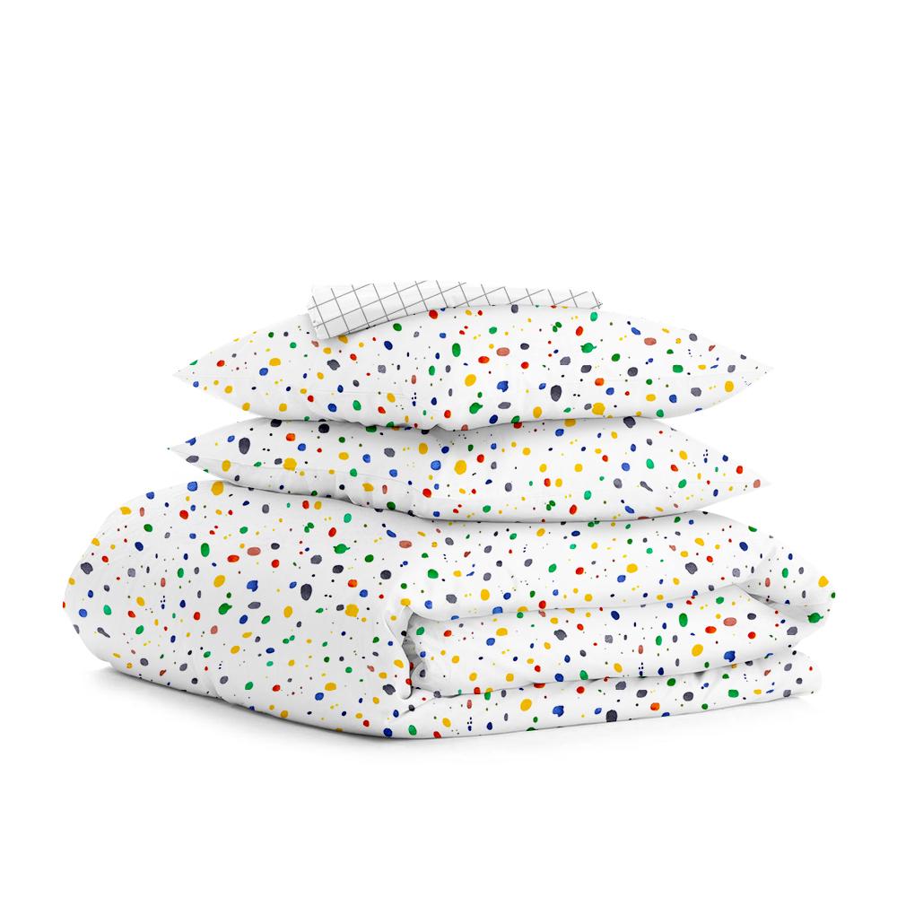 Постель евро Cosas Dots с простыней на резинке 200х220 см (4822052224984)