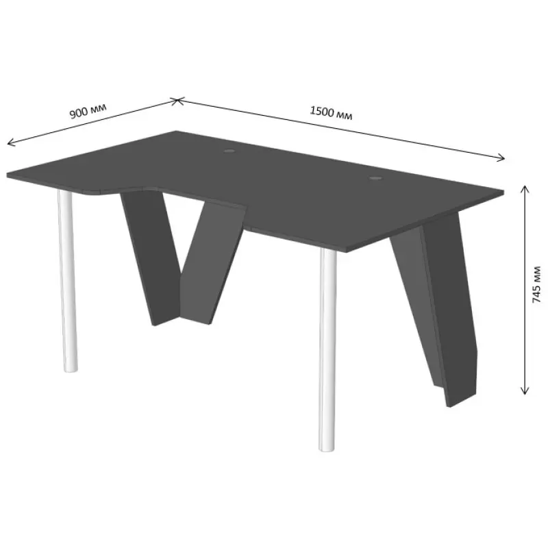 Компьютерный стол Lion 041004 Квест 150х90х74,5 см Нимфея альба (041176) - фото 3 Компьютерный стол Lion 041004 Квест 150х90х74,5 см Нимфея альба (041176) - фото 3