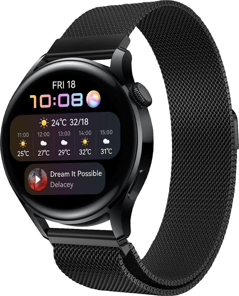 Ремешок Миланская петля Milano Huawei Watch 3 Black (22518)
