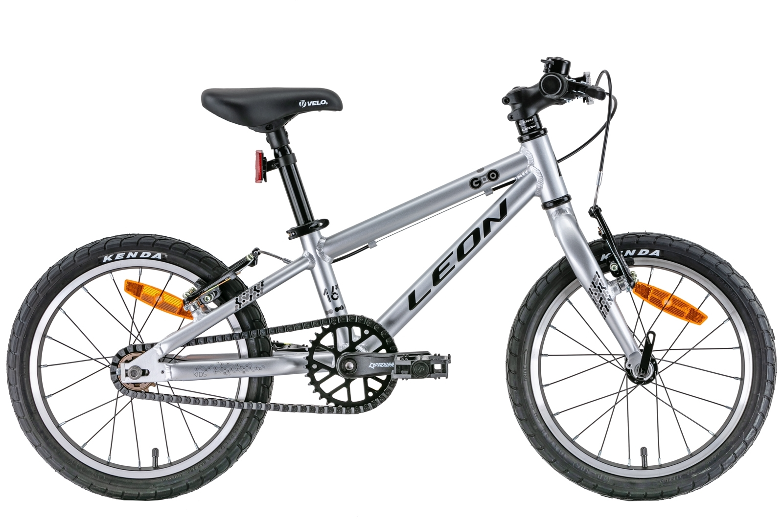 Велосипед дитячий Leon GO Vbr 16" Серый с черным