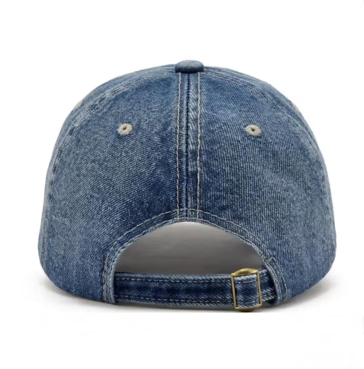 Кепка бейсболка джинсова логотип NYC 1985 New York з вигнутим козирком унісекс one size Синій - фото 3 Кепка бейсболка джинсова логотип NYC 1985 New York з вигнутим козирком унісекс one size Синій - фото 3