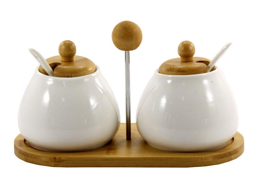 Набір фарфорових ємностей Interos PJ02197 300 мл на підставці