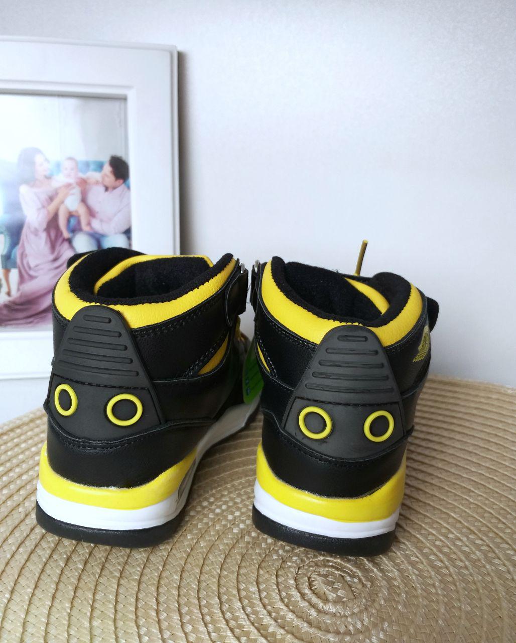 Кросівки-хайтопи для хлопчика Kimboo 526 р. 26 15,3 см Чорно-Жовтий (526) - фото 3 Кросівки-хайтопи для хлопчика Kimboo 526 р. 26 15,3 см Чорно-Жовтий (526) - фото 3