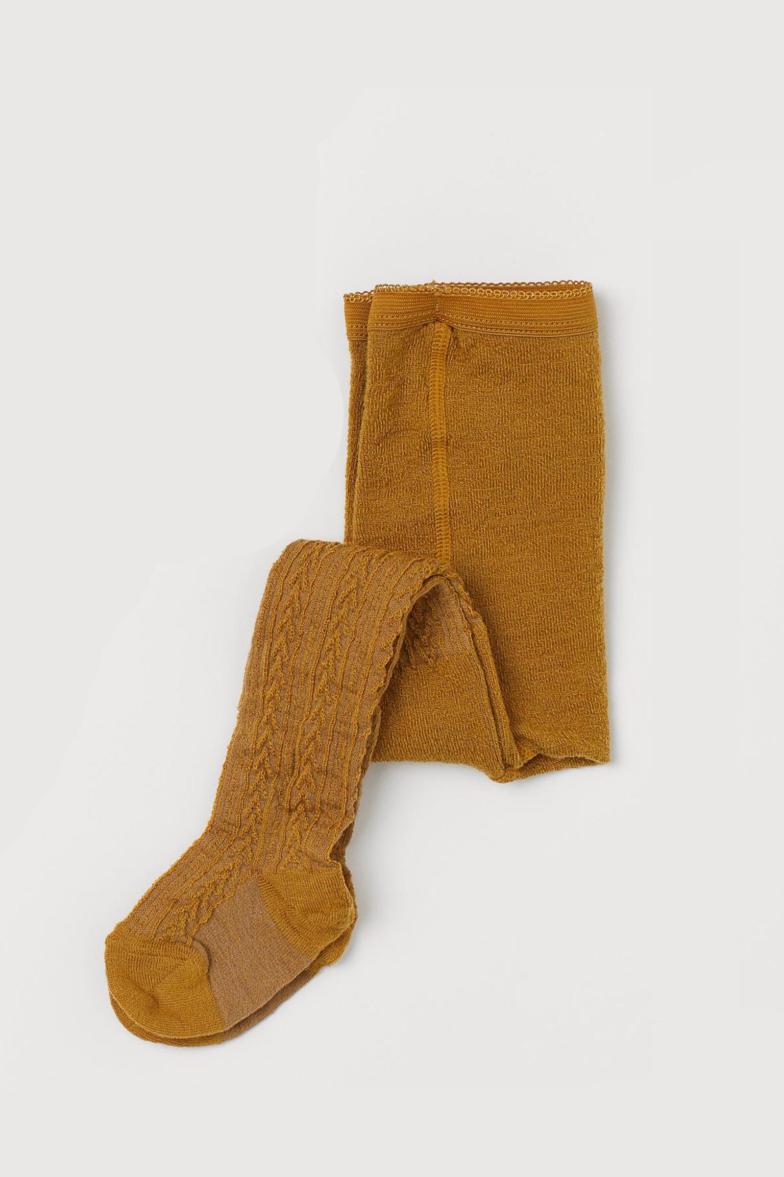 Колготки H&M 50-56 см Горчичный (1108751192)