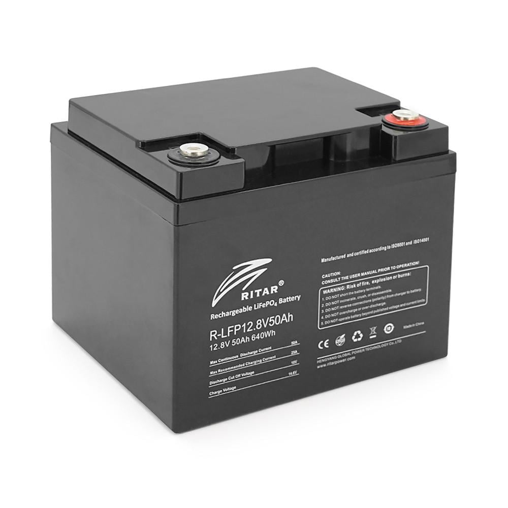 Батарея акумуляторна Ritar LiFePO4 12,8V 50Ah 640Wh BMS25 4S