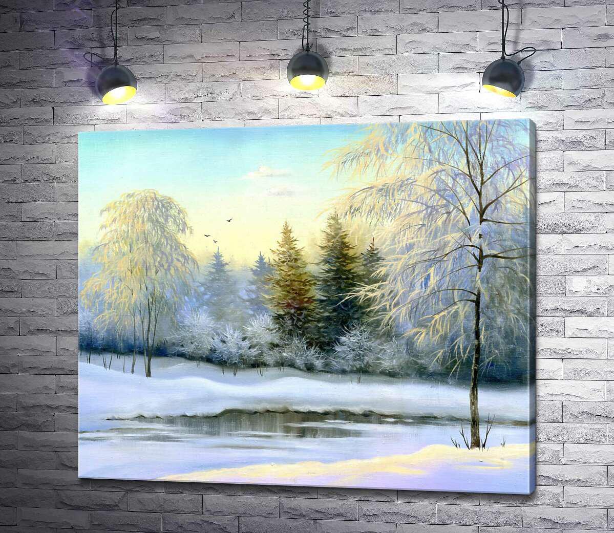 Картина ArtPoster Лесной ручей припавший снегом 130x110 см Модуль №1 (002033) Картина ArtPoster Лесной ручей припавший снегом 130x110 см Модуль №1 (002033)