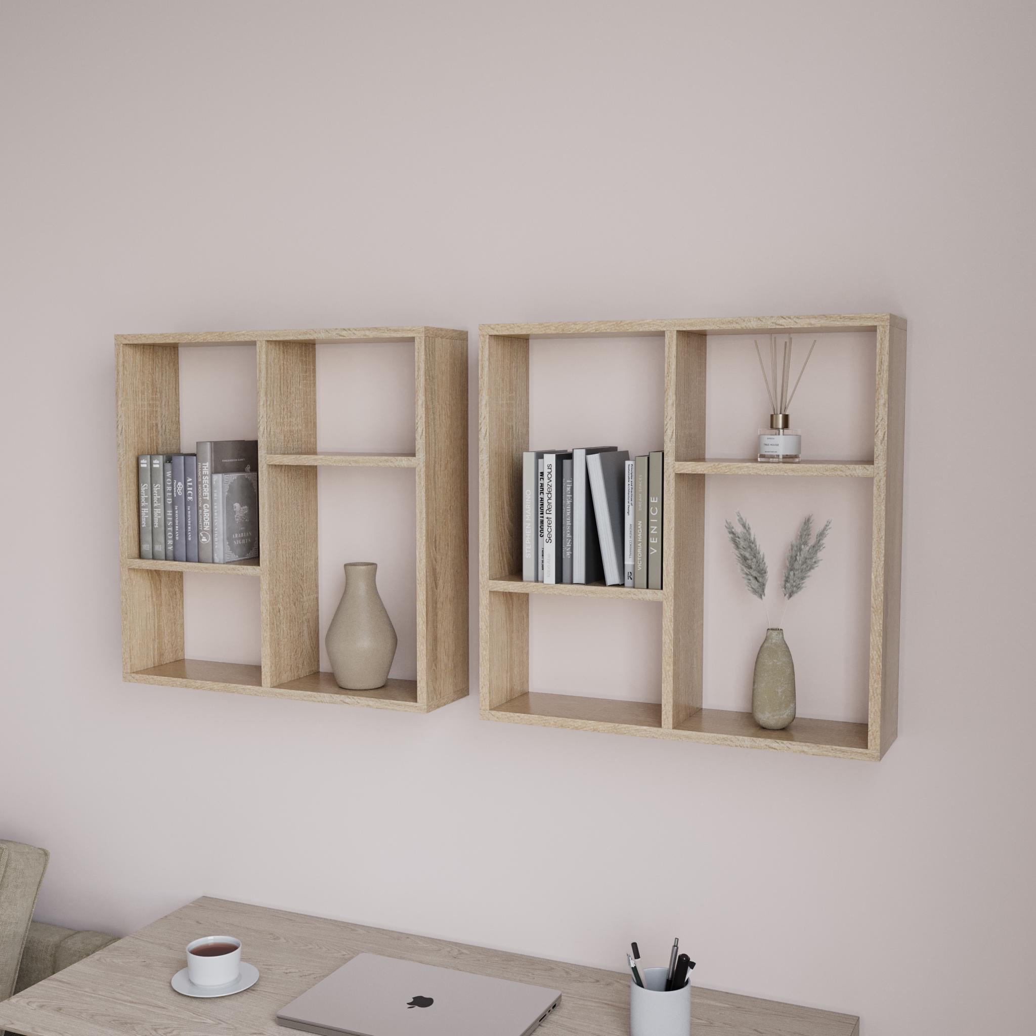 Полочка навесная 60х15х60 см 2 шт. Дуб сонома