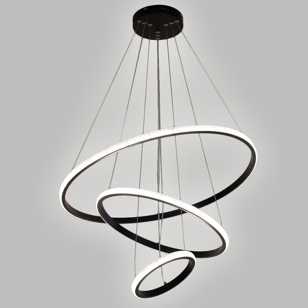 Люстра світлодіодна підвісна ESLLSE AKRILIKA 70 Вт 3R 600х1100 мм Чорний