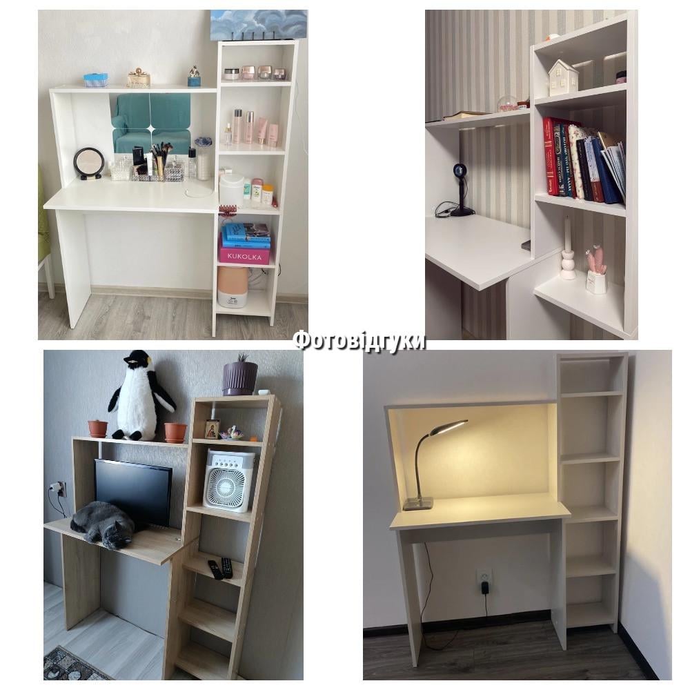 Стіл комп'ютерний Klick-System 2в1 стіл-стелаж СЛ-79 Дуб сонома (СЛ-79-Дс) - фото 7 Стіл комп'ютерний Klick-System 2в1 стіл-стелаж СЛ-79 Дуб сонома (СЛ-79-Дс) - фото 7