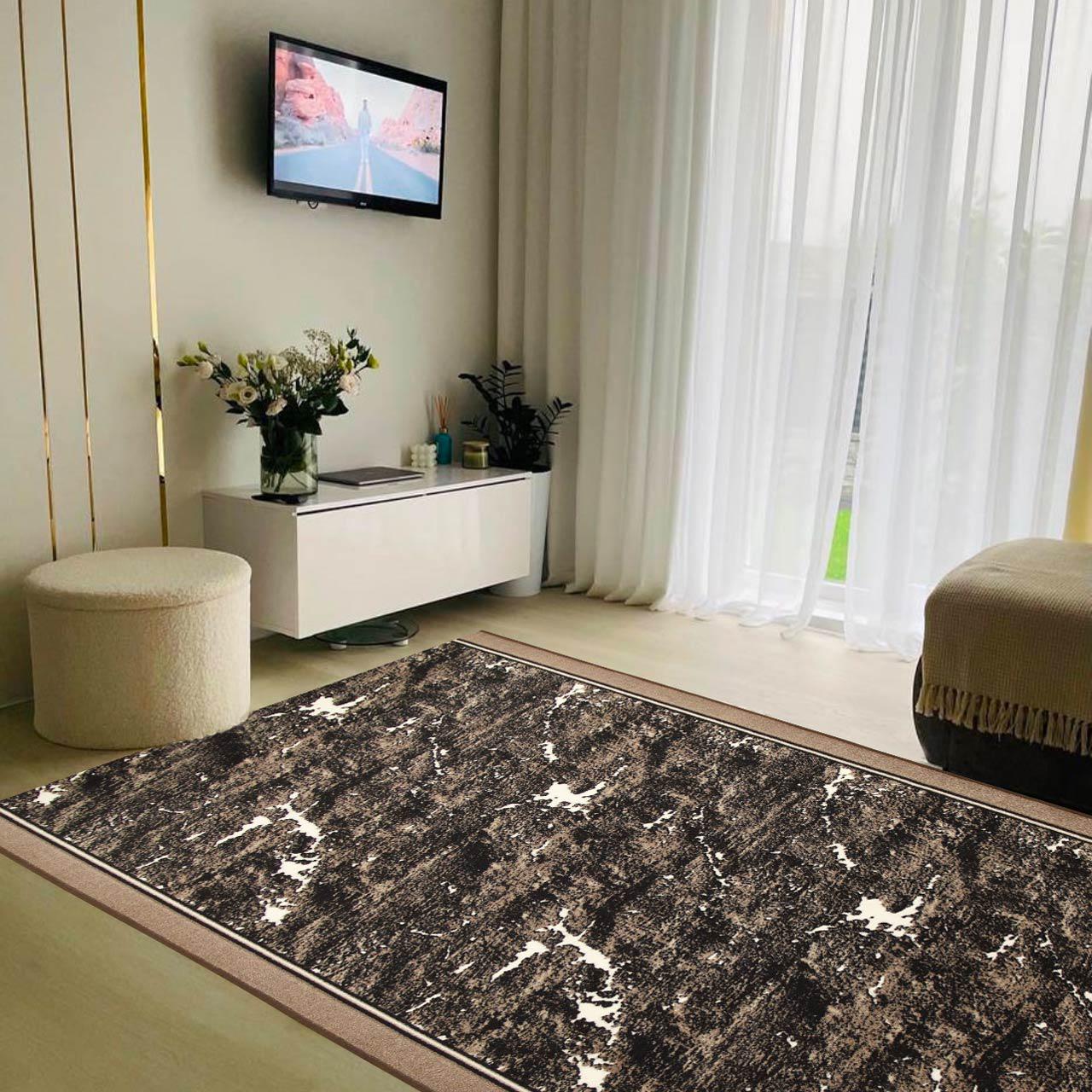 Ковер безворсовый на войлочной основе DAKARIA Print Run Дарк p13 1x1,7 м Черный/Коричневый (00-00019075) - фото 5 Ковер безворсовый на войлочной основе DAKARIA Print Run Дарк p13 1x1,7 м Черный/Коричневый (00-00019075) - фото 5