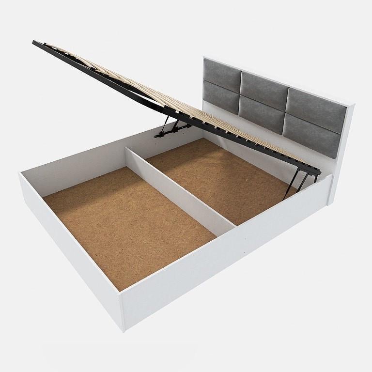 Кровать Эверест Лайт-1400 ламели/подъемный механизм 140x200 см Белый (ЕВ20424)