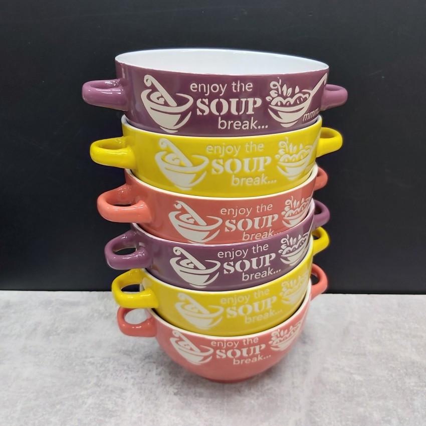 Набір бульйонниць-піал з ручками SNT SOUP 19933 кераміка 650 мл 6 шт. (1529693597) - фото 4 Набір бульйонниць-піал з ручками SNT SOUP 19933 кераміка 650 мл 6 шт. (1529693597) - фото 4