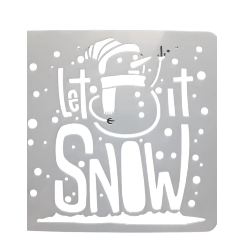 Снеговик трафарет на окно новогодний 15x15 см Серый (97812/15) Снеговик трафарет на окно новогодний 15x15 см Серый (97812/15)