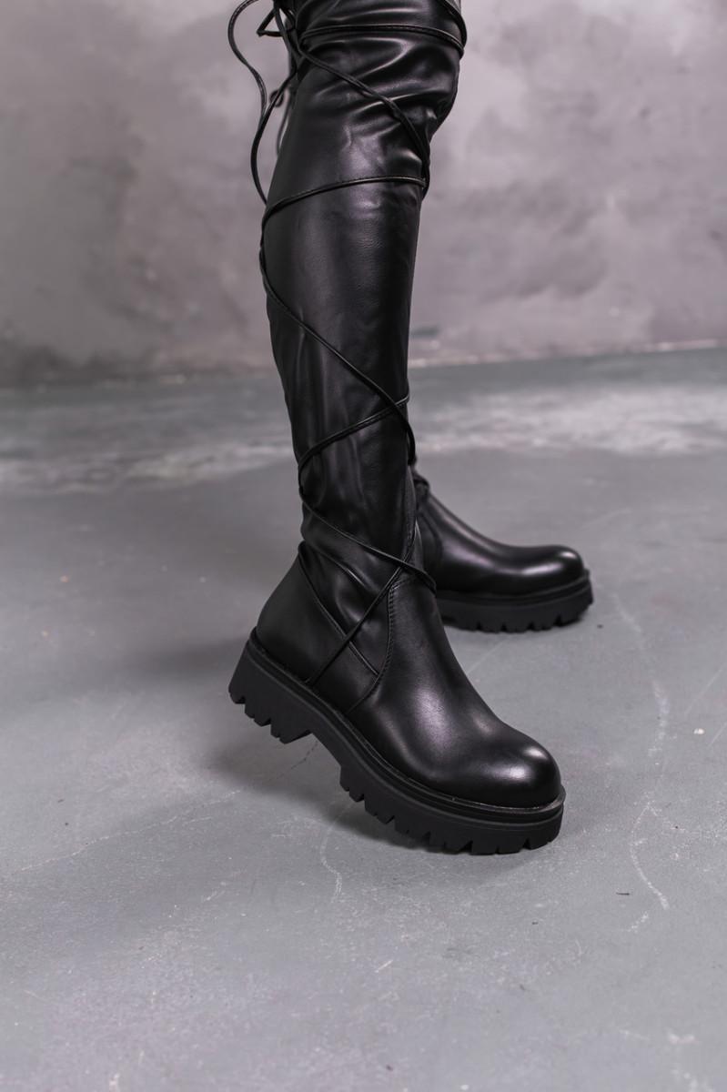 Ботфорти жіночі Fashion р. 40 25,5 см Чорний (3361) - фото 4 Ботфорти жіночі Fashion р. 40 25,5 см Чорний (3361) - фото 4