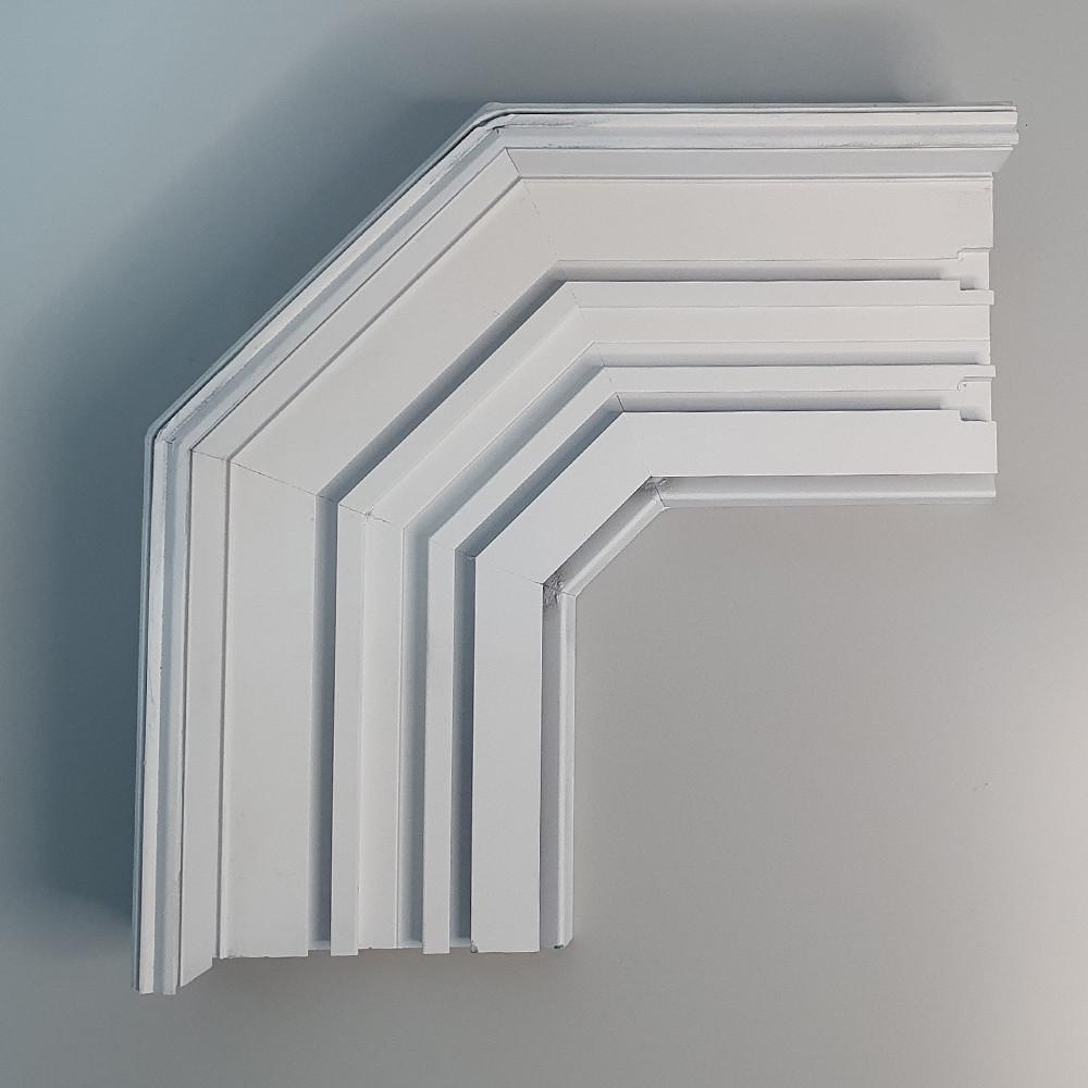 Угол карниза/гардины усиленной 45° две полосы левый Белый (1834776043) - фото 2 Угол карниза/гардины усиленной 45° две полосы левый Белый (1834776043) - фото 2