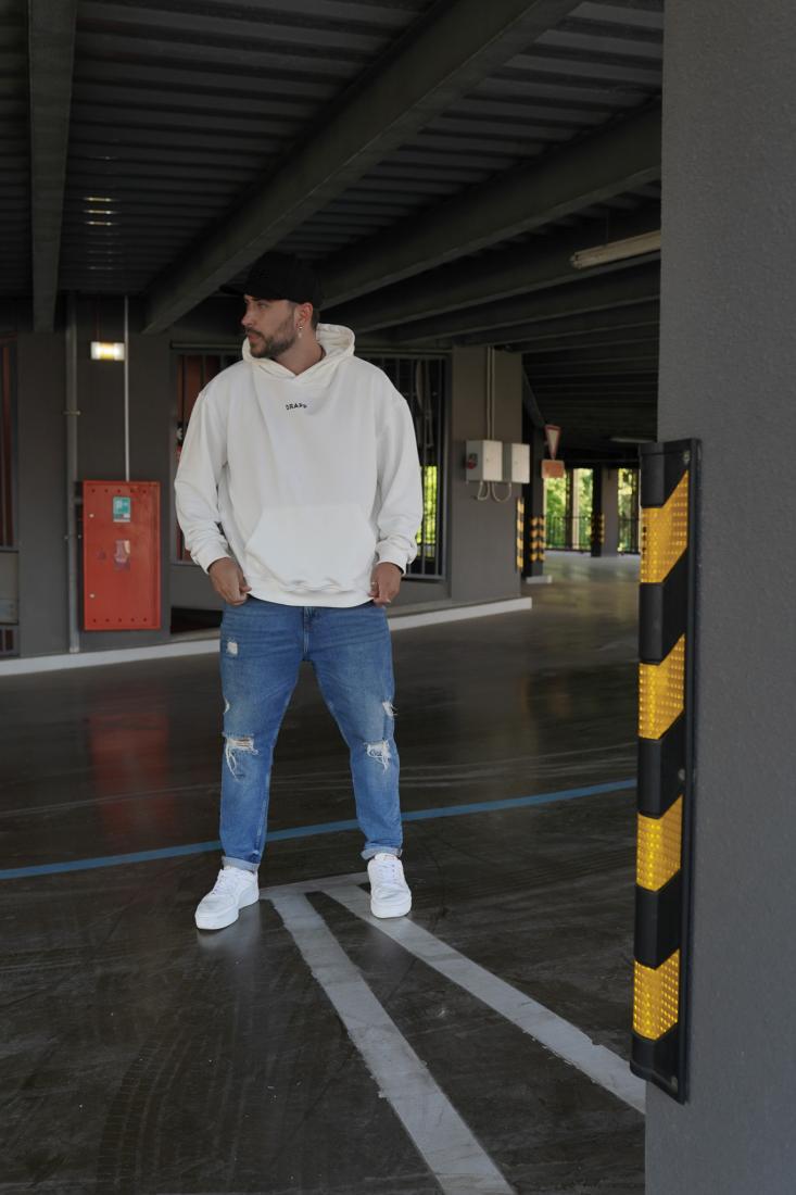 Худі оверсайз 78-502 з ДТФ-принтом S Білий (36424) - фото 2 Худі оверсайз 78-502 з ДТФ-принтом S Білий (36424) - фото 2