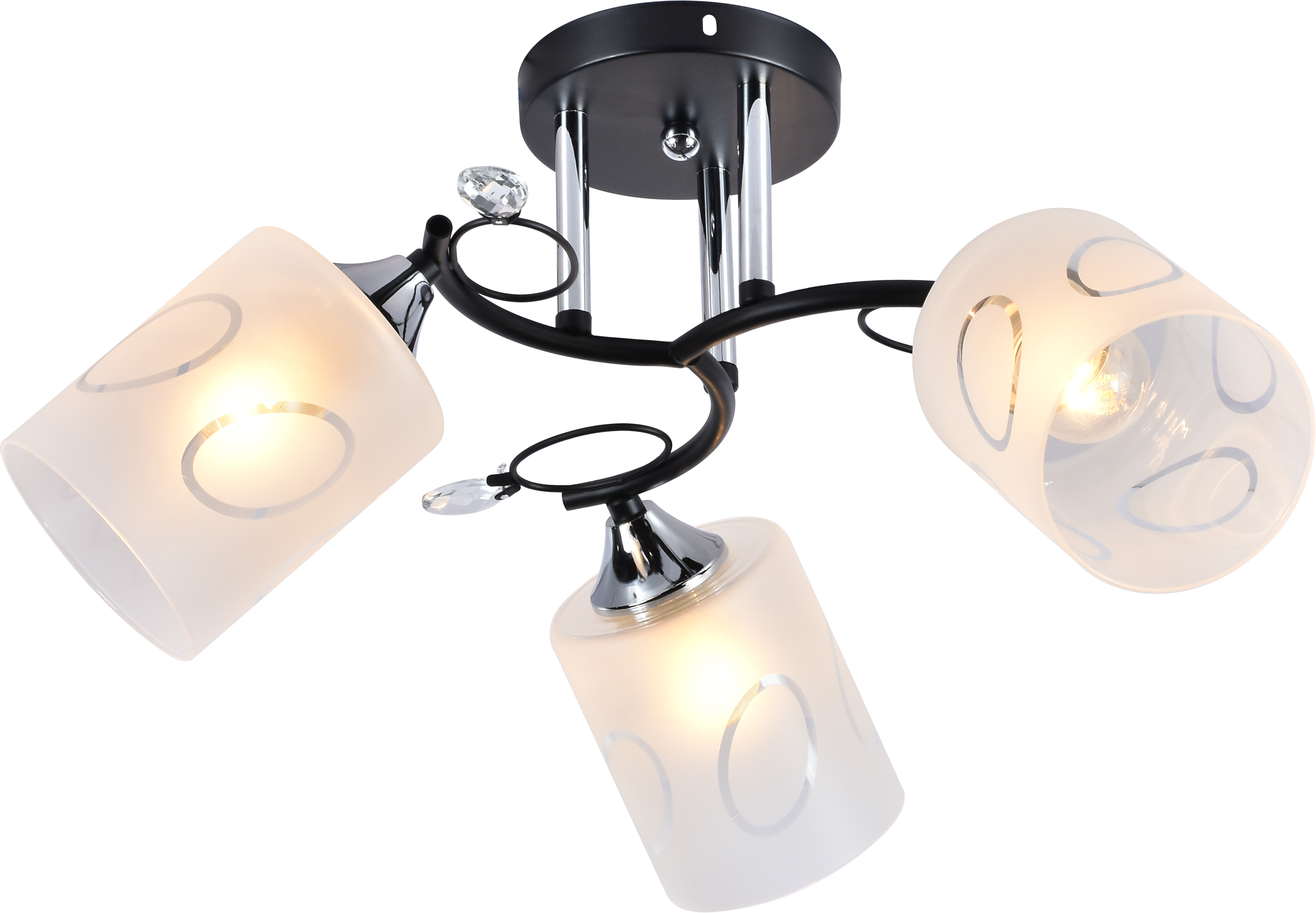 Люстра декоративна Valeso V XA1253/3 на 3 плафони Black/Chrome (000036227)