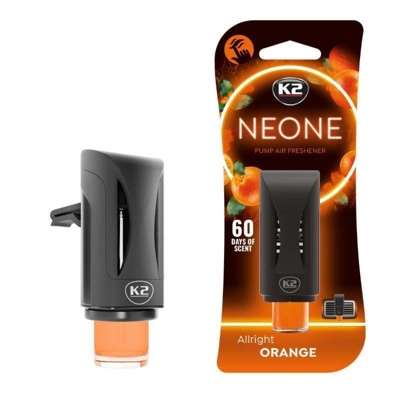 Ароматизатор на дефлектор K2 Neone Allright Апельсин с дозатором (V372)