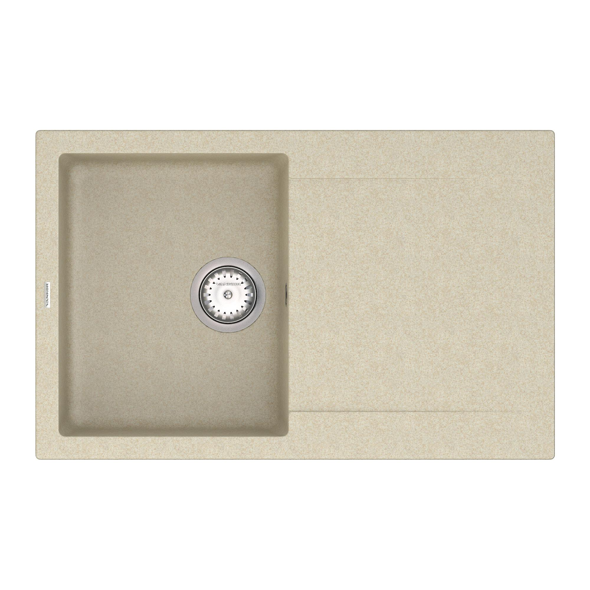 Мийка для кухні Vankor Orman OMP 02.78 + сифон Vankor Beige (74865)