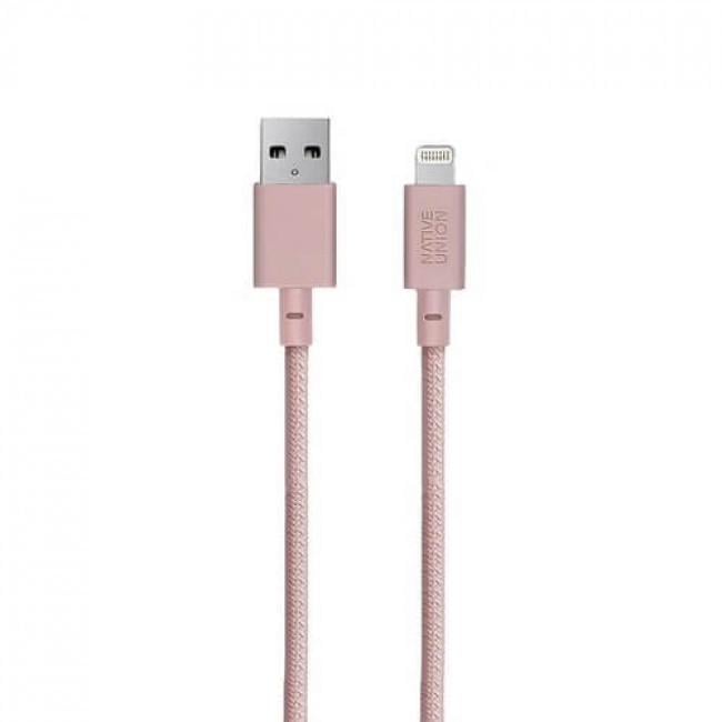 Кабель синхронизации Native Union Belt Lightning 3m Cable, Rose (BELT-KV-L-ROSE-3)