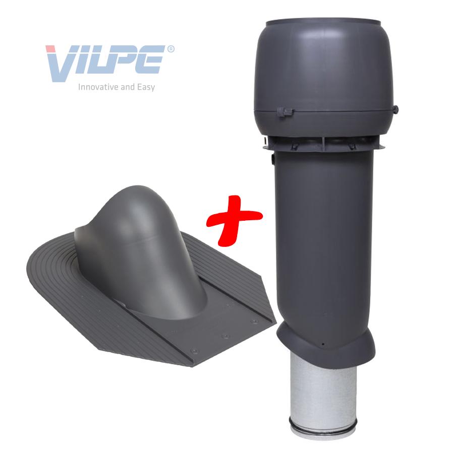 Выход вентиляционный Vilpe для битумной черепицы утепленный Ø 160 мм 700 мм 7024 Графитовый (30078919) - фото 2 Выход вентиляционный Vilpe для битумной черепицы утепленный Ø 160 мм 700 мм 7024 Графитовый (30078919) - фото 2