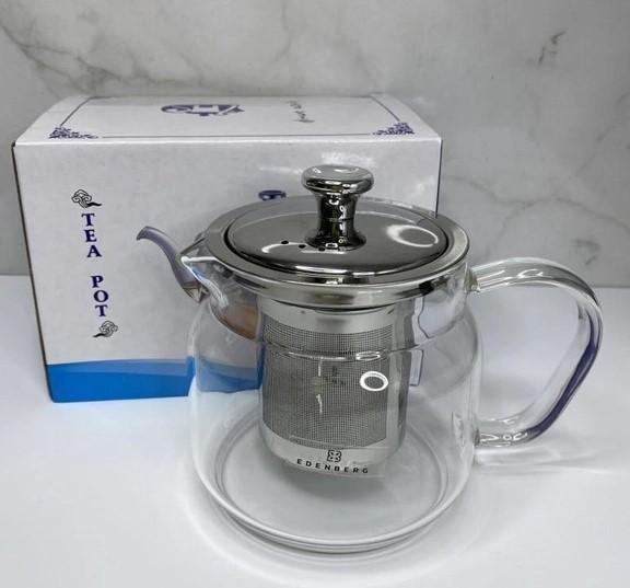 Заварювальний чайник із ситом Edenberg EB-19032 800 мл (2530557527) - фото 2 Заварювальний чайник із ситом Edenberg EB-19032 800 мл (2530557527) - фото 2