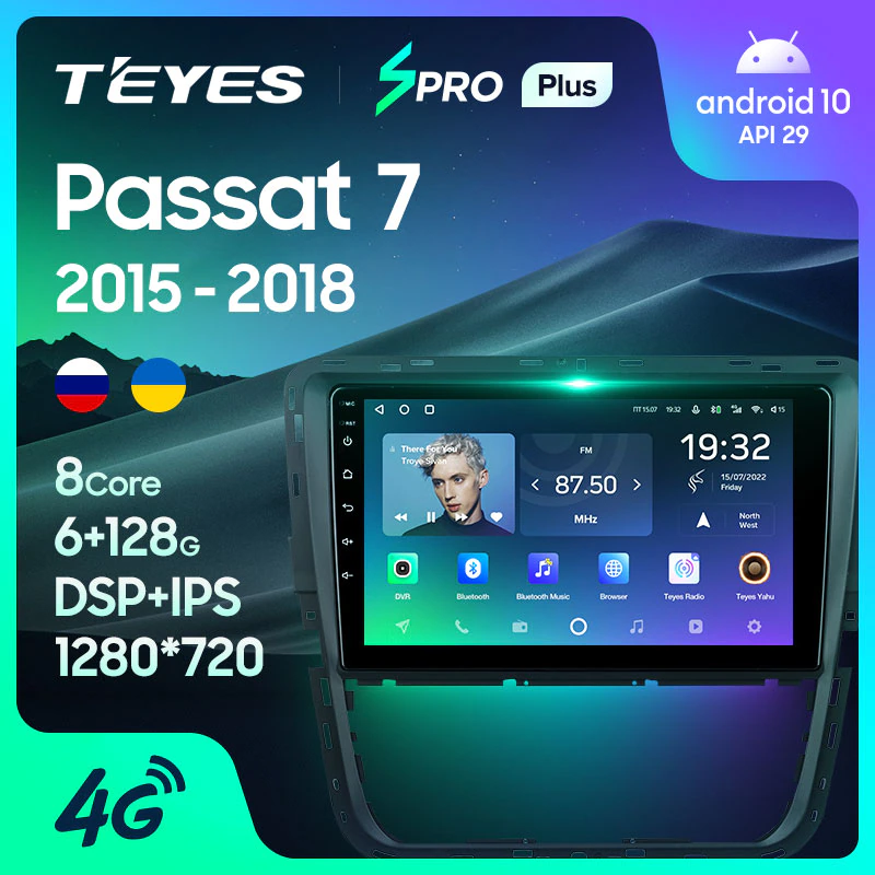 Автомагнітола штатна Teyes SPRO Plus для Volkswagen Passat 7 B7 2015-2018 Android SPRO PLUS 4+64G Wi-Fi/4G варіант F1 (1713318492) - фото 2