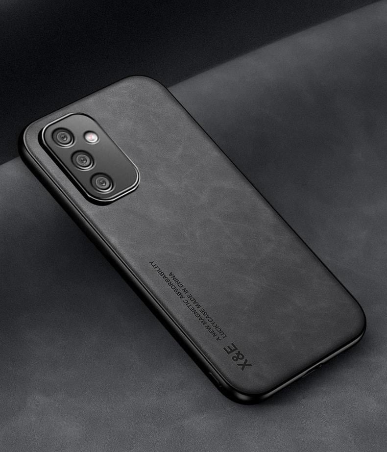 Кожаный чехол XnE Samsung Galaxy A35 A356 с металлической вставкой Black (38240-2B)
